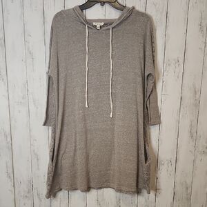 🎅Cy Fashion Gray Hooded Women's Hooded Tunic Medium